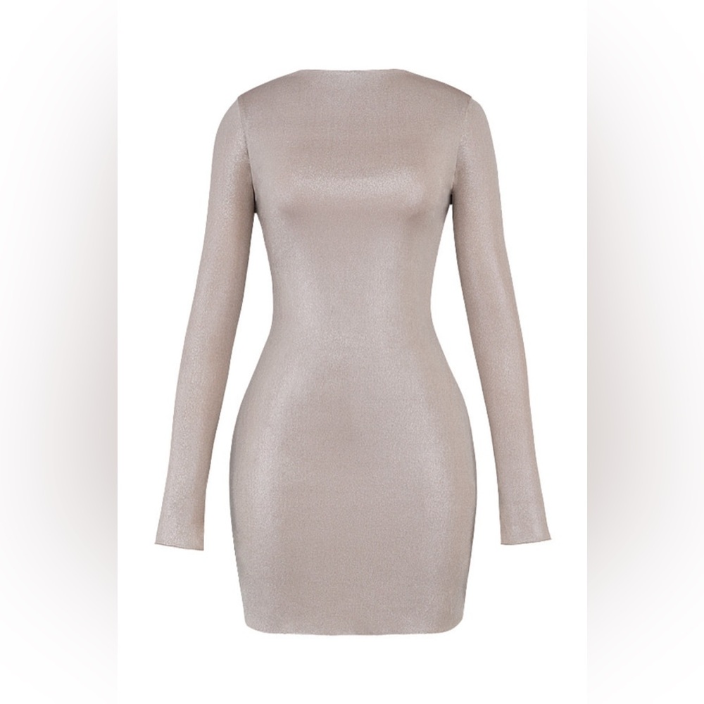 House of CB Metallic Beige Mini Dress - Picture 10 of 16